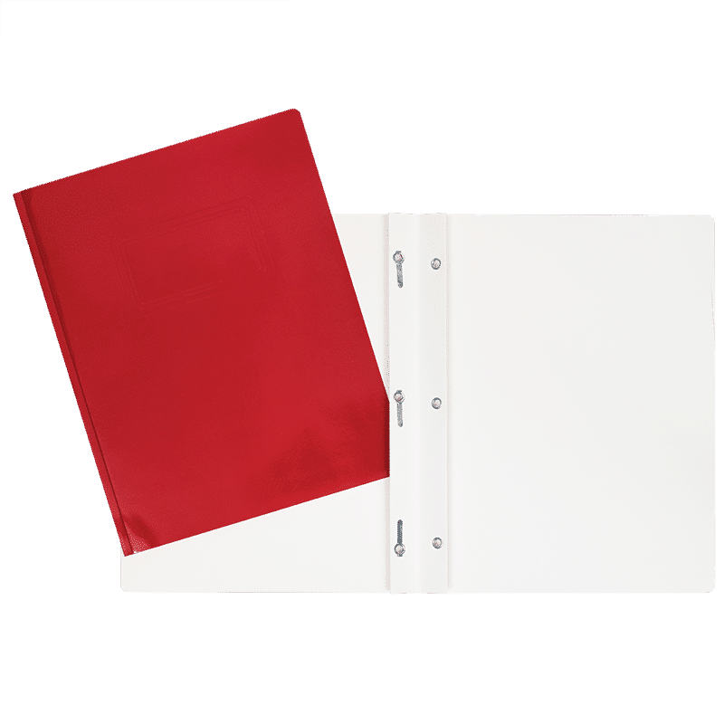 SCOLAIRE PAPETERIE - COUVERTURE DUO-TANG LAMINÉ 3 ATTACHES ROUGE