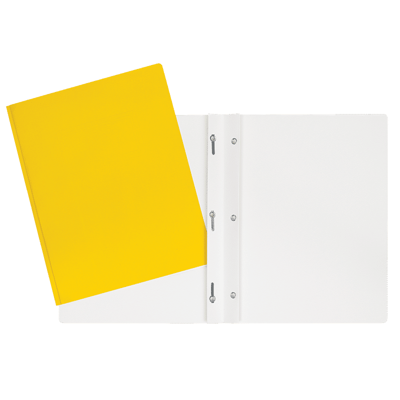 SCOLAIRE PAPETERIE - COUVERTURE DUO-TANG LAMINÉ 3 ATTACHES JAUNE
