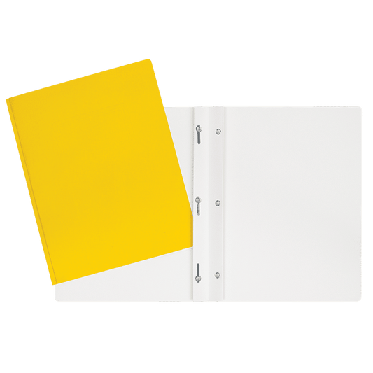 SCOLAIRE PAPETERIE - COUVERTURE DUO-TANG LAMINÉ 3 ATTACHES JAUNE