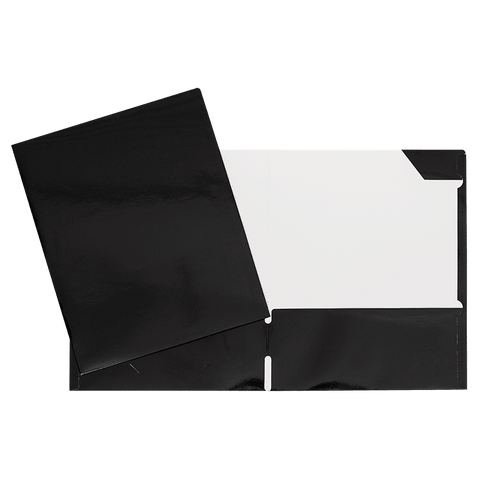 SCOLAIRE PAPETERIE - COUVERTURE LAMINÉ 2 POCHETTES NOIR