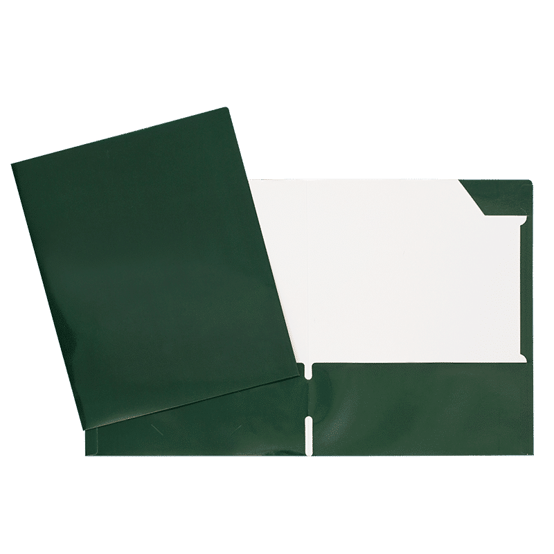 SCOLAIRE PAPETERIE - COUVERTURE LAMINÉ 2 POCHETTES VERT