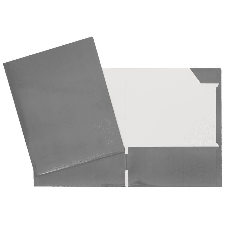 SCOLAIRE PAPETERIE - COUVERTURE LAMINÉ 2 POCHETTES GRIS