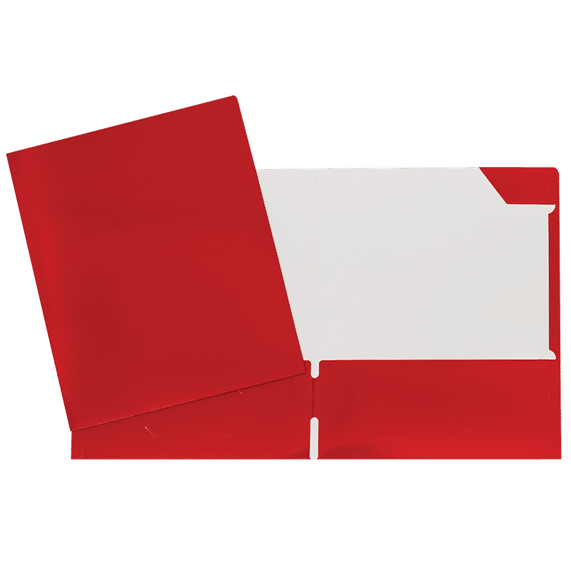 SCOLAIRE PAPETERIE - COUVERTURE LAMINÉ 2 POCHETTES ROUGE