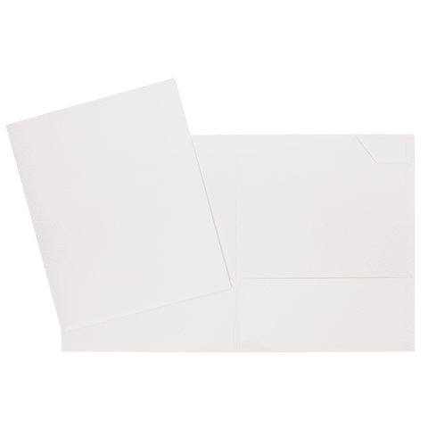 SCOLAIRE PAPETERIE - COUVERTURE LAMINÉ 2 POCHETTES BLANC