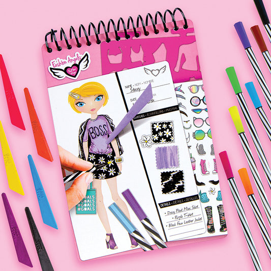 FASHION ANGELS- FEUILLES CROQUIS MODE & ETUI