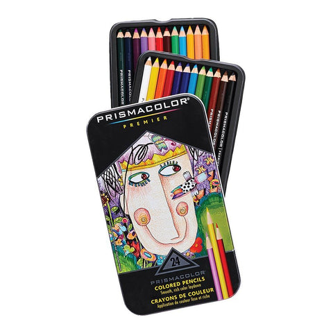 CRAYON COULEUR PRISMACOLOR BOITE METAL @24