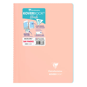 CLAIREFONTAINE - CAHIER  "KOVERBOOK BLUSH" 8¼X11¾"