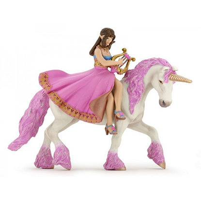PAPO- FIGURINE PRINCESSE LYRE &  SON CHEVAL