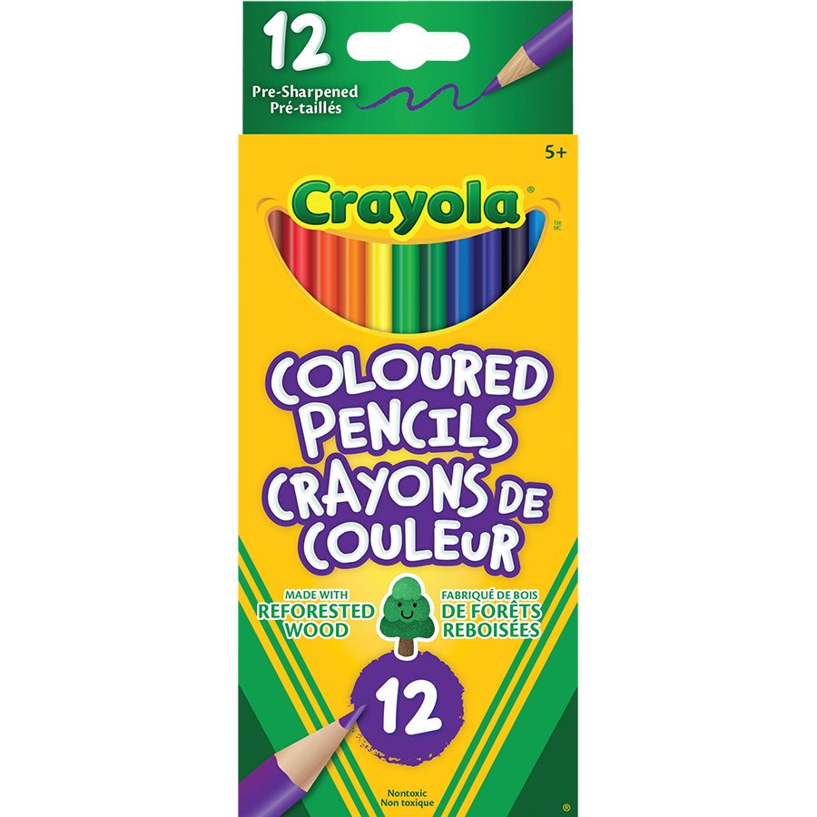 SCOLAIRE PAPETERIE - CRAYONS À COLORIER EN BOIS @12
