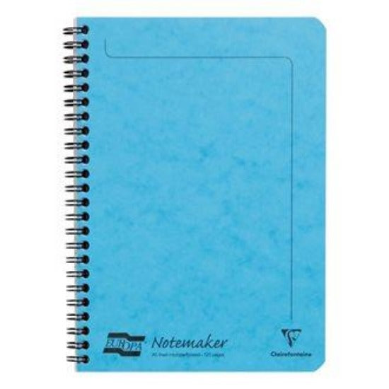 CLAIREFONTAINE - CAHIER SPIRAL " EUROPA NOTEMAKER" 120P TURQUOISE