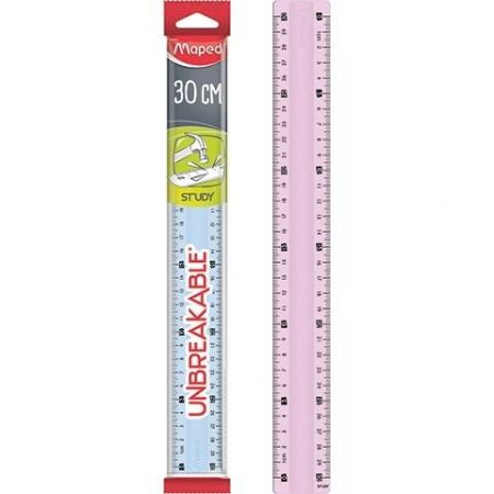 SCOLAIRE PAPETERIE - REGLE INCASSABLE 30cm ASSORTIE
