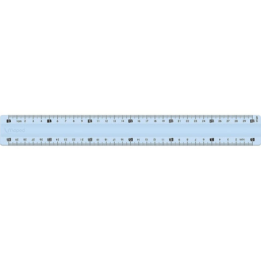 SCOLAIRE PAPETERIE - REGLE INCASSABLE 30cm ASSORTIE