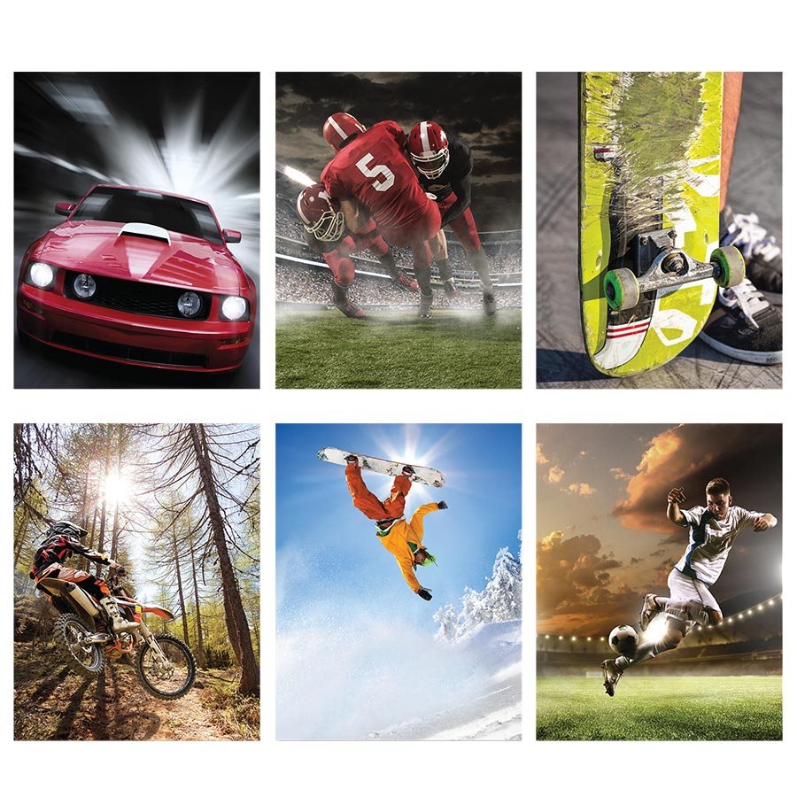 SCOLAIRE PAPETERIE - COUVERTURE LAMINÉ 2 POCHETTES & 3 ATTACHES SPORT