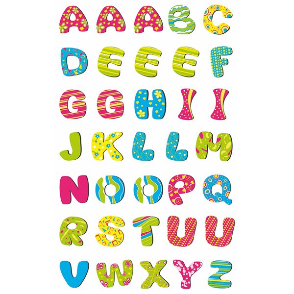 AUTOCOLLANTS COOKY "ALPHABET PEP'S"