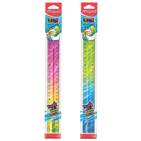 SCOLAIRE PAPETERIE - REGLE FLEX 30cm ARC-EN-CIEL ASSORTIE