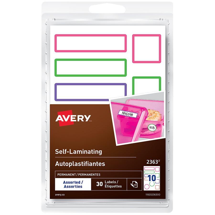 SCOLAIRE PAPETERIE - ETIQUETTES AUTOPLASTIFIANTES NEON FORME ASSORTIES@30