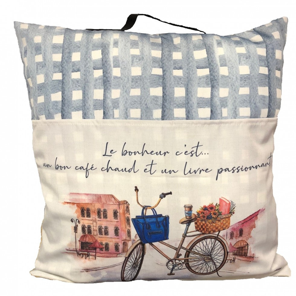 COUSSIN POUR LIVRE - LE BONHEUR C'EST...