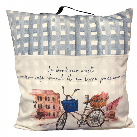 COUSSIN POUR LIVRE - LE BONHEUR C'EST...