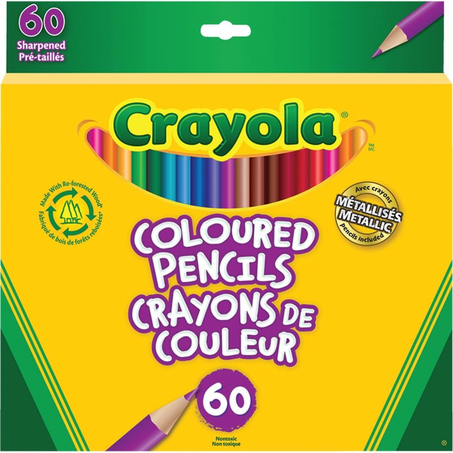 SCOLAIRE PAPETERIE - CRAYONS À COLORIER EN BOIS @60