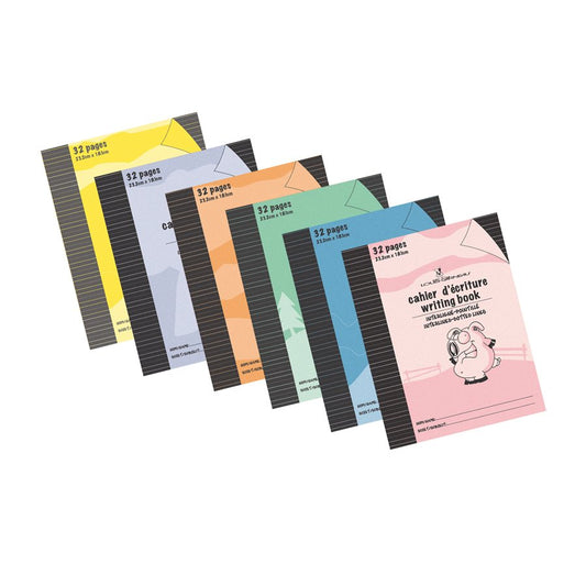 SCOLAIRE PAPETERIE - CAHIER D'ÉCRITURE "LG" INTERLIGNÉ/POINTILLÉ VERT