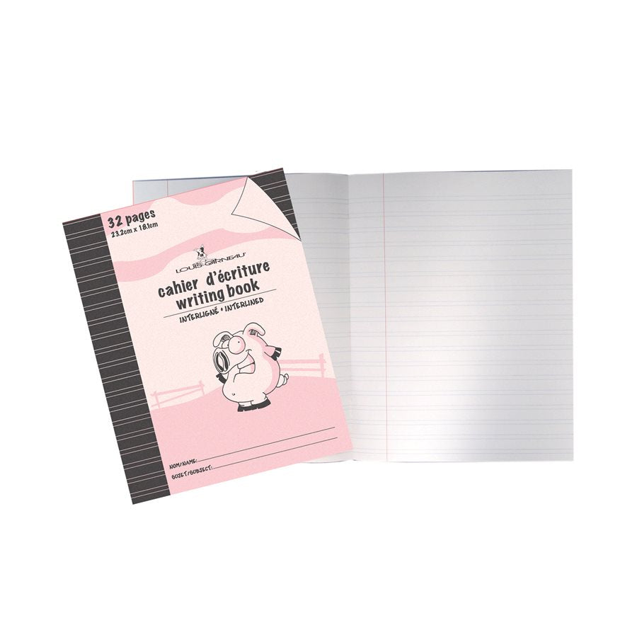 SCOLAIRE PAPETERIE - CAHIER D'ÉCRITURE "LG" INTERLIGNÉ ROSE