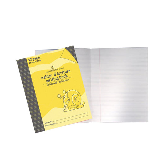 SCOLAIRE PAPETERIE - CAHIER D'ÉCRITURE "LG" INTERLIGNÉ JAUNE
