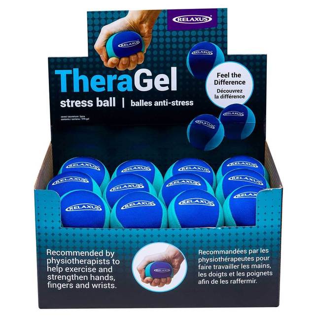 RELAXUS - BALLE ANTI-STRESS "THERA GEL" BLEU/TURQUOISE