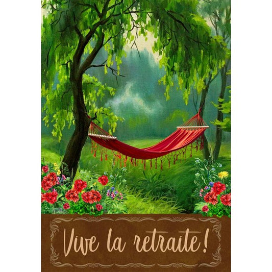DRAPEAU 28 X 40" - VIVE LA RETRAITE