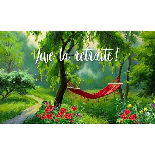 TAPIS DÉCORATIF - VIVE LA RETRAITE