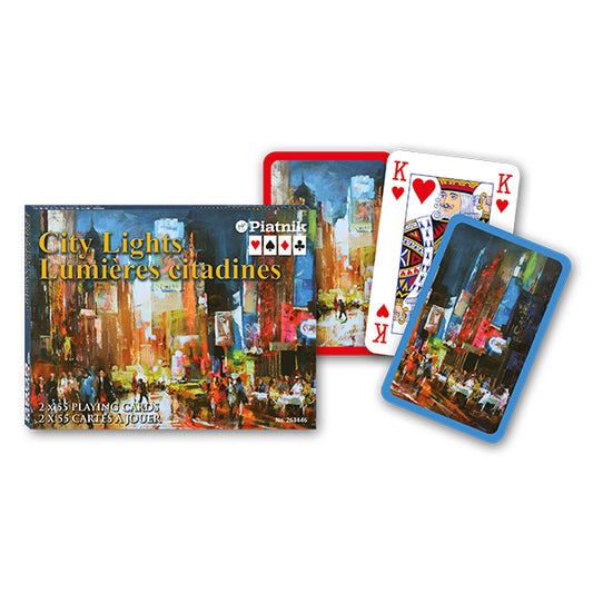 PIATNIK - JEU CARTES DOUBLE "CITY LIGTHS"