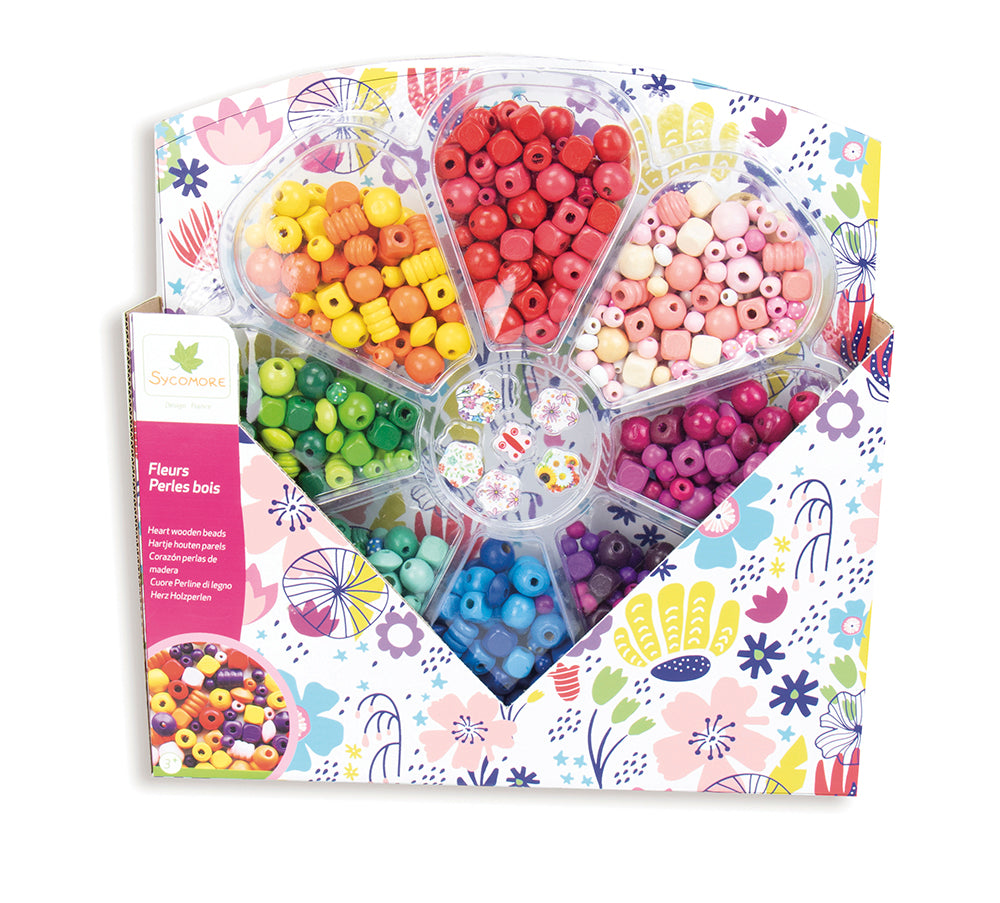 SYCOMORE - COFFRET FLEUR  PERLES EN BOIS