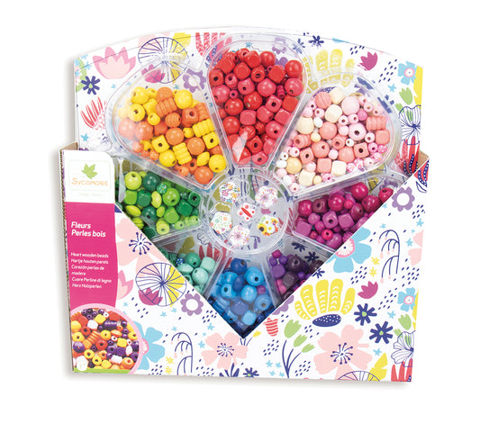 SYCOMORE - COFFRET FLEUR  PERLES EN BOIS