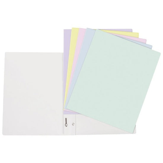 SCOLAIRE PAPETERIE - COUVERTURE DUO-TANG 3 ATTACHES LAMINÉ PASTEL AST