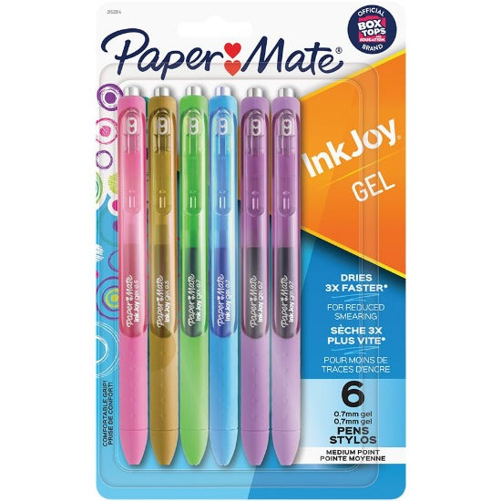 SCOLAIRE PAPETERIE - STYLO INKJOY GEL RETRACTABLE 0.7mm PASTEL @6