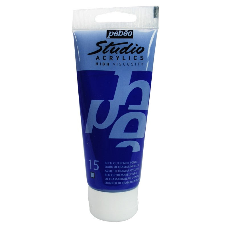 PÉBÉO - ACRYLIQUE STUDIO 100ml BLEU OUTREMER FONCÉ #15