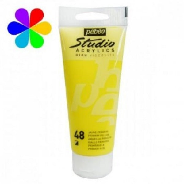 PÉBÉO - ACRYLIQUE STUDIO 100ml JAUNE PRIMAIRE #48