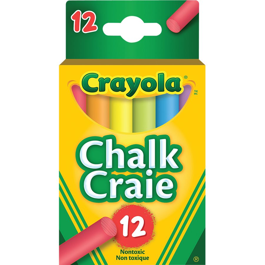 SCOLAIRE PAPETERIE - CRAIE COULEUR @12