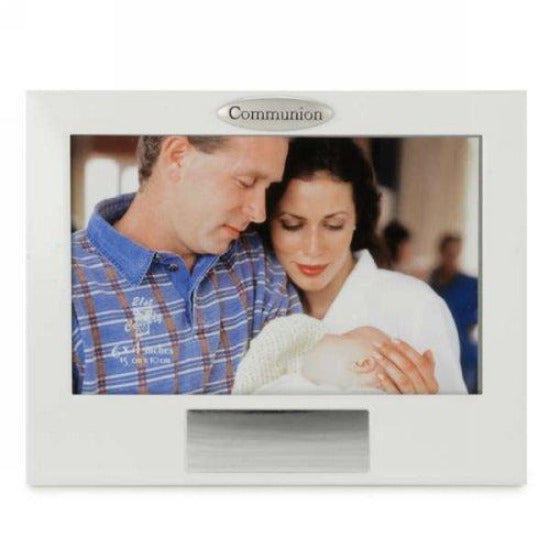 CADRE PHOTO 4X6" COMMUNION BLANC
