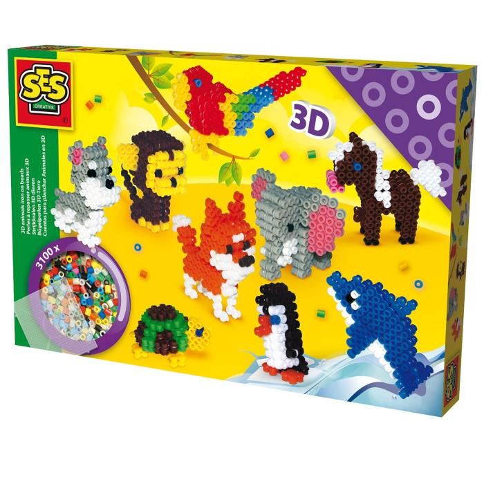 SES - PERLES A REPASSER ANIMAUX 3D