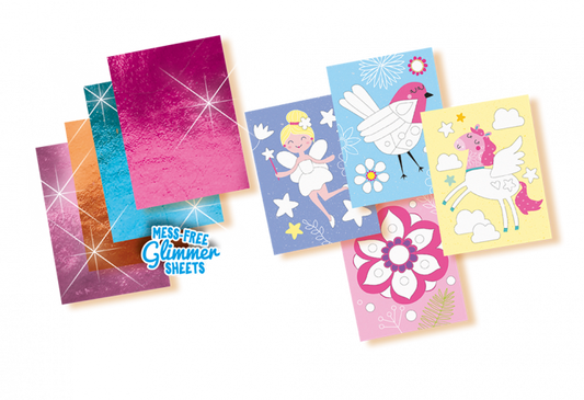 SES - CARTES AVEC FEUILLES BRILLANTE