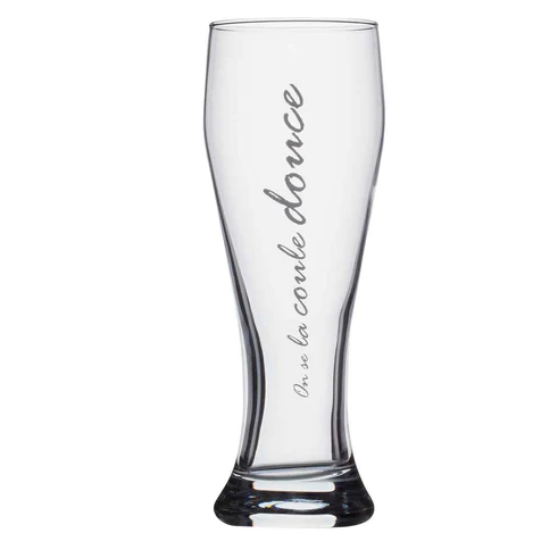 GARÇON DE TABLE - VERRE A BIÈRE IMPRIMÉ "ON SE LA COULE DOUCE"