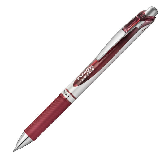 SCOLAIRE PAPETERIE - STYLO BILLE ROULANTE "ENERGEL" 0.7mm BOURGOGNE