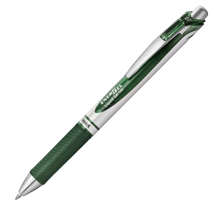 SCOLAIRE PAPETERIE - STYLO BILLE ROULANTE "ENERGEL" 0.7mm  VERT FORET