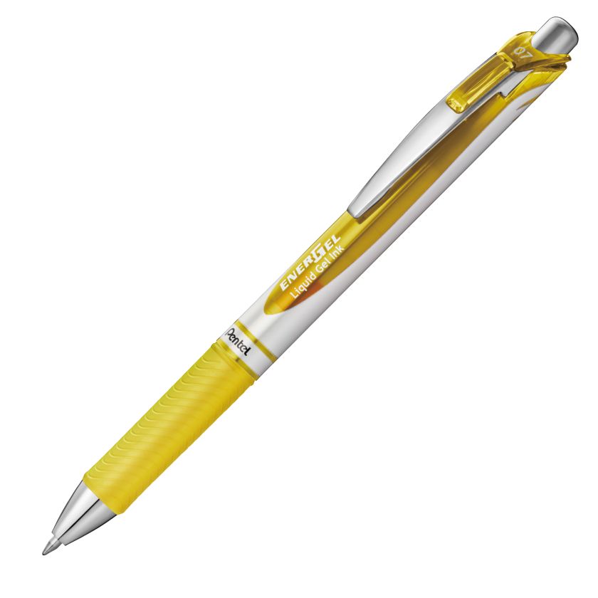 SCOLAIRE PAPETERIE - STYLO BILLE ROULANTE "ENERGEL" 0.7mm  JAUNE