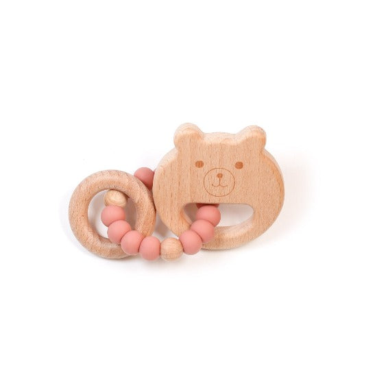 BULLE - HOCHET BOIS MINI OURSON BLUSH