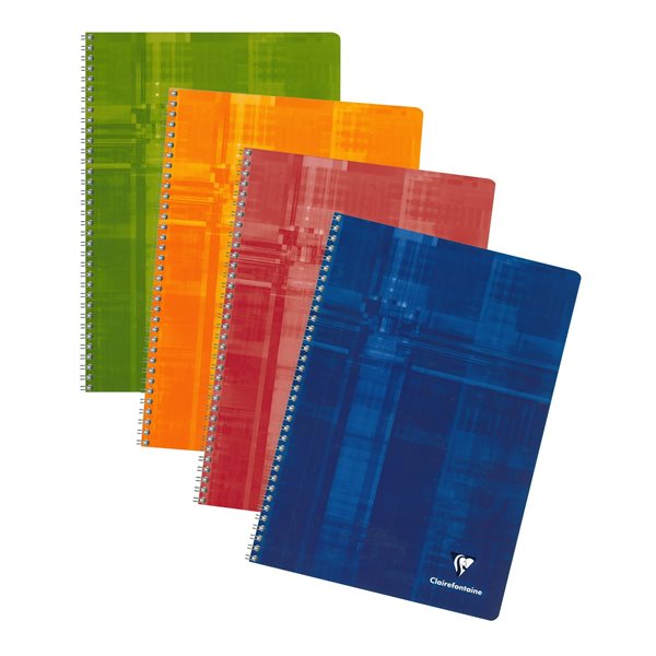 CLAIREFONTAINE - CAHIER SPIRALE "METRIC" 8¼ X 11¾" ASSORTIS