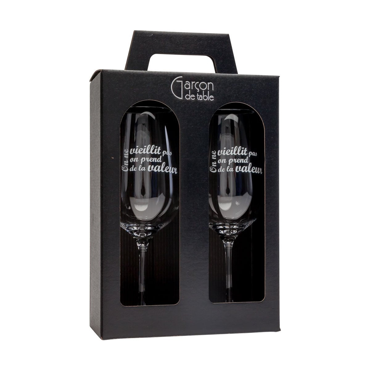 GARÇON DE TABLE - COFFRET VERRES À VIN "25 ANS D'AMOUR..."@2