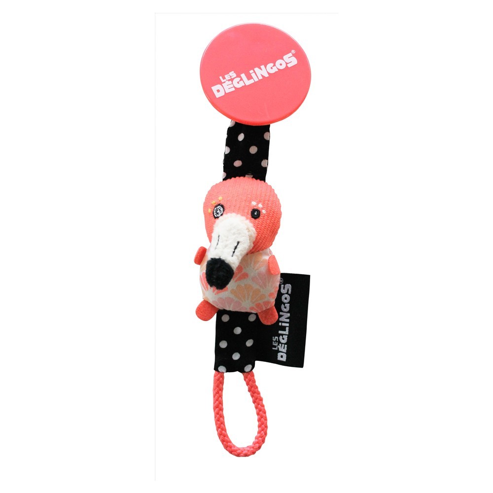 DEGLINGOS - ATTACHE-SUCETTE FLAMINGOS LE FLAMANT ROSE