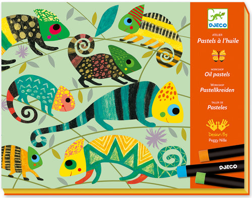 DJECO- PASTEL HUILE - JUNGLE COLOREE