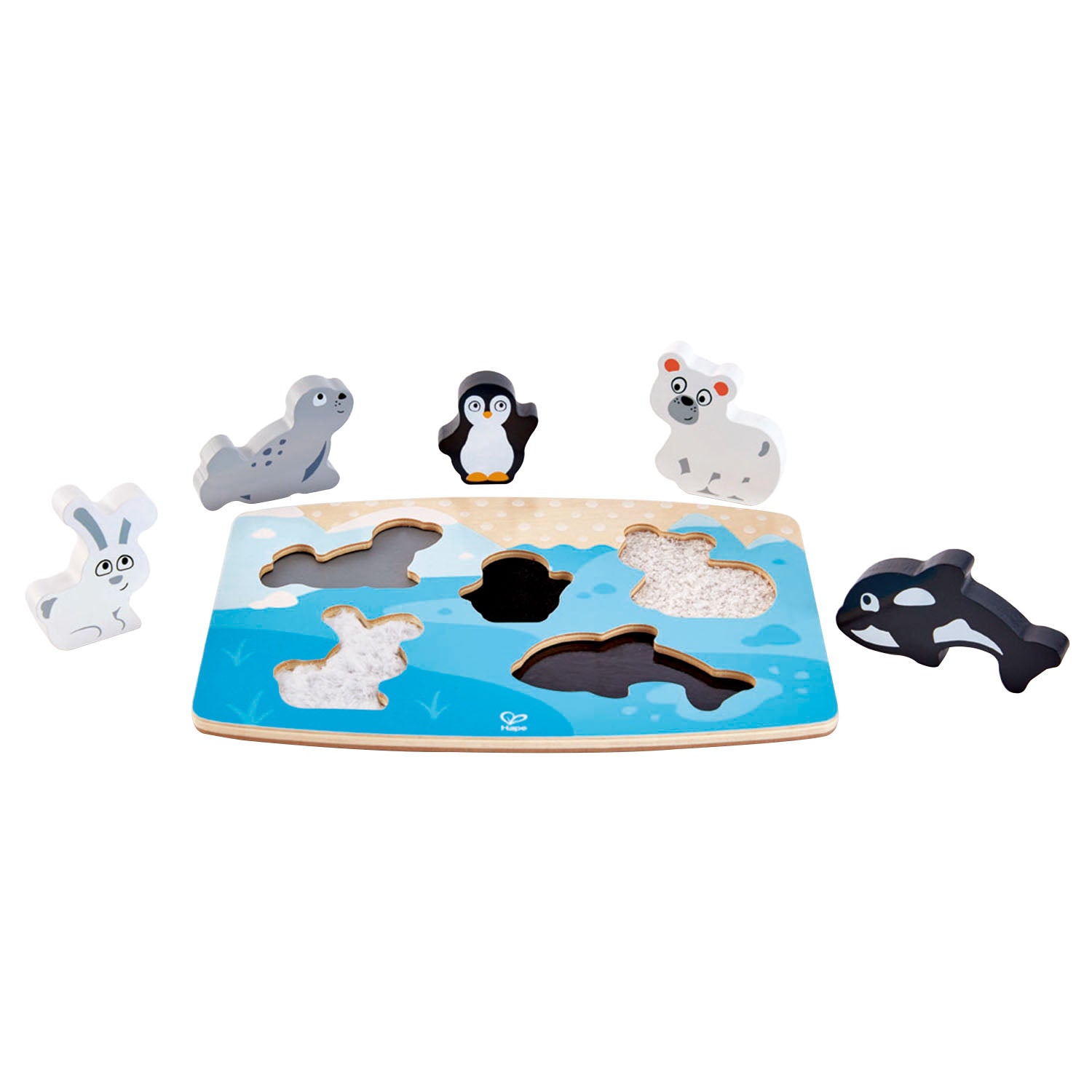 HAPE - CASSE-TETE BOIS TACTILE ANIMAUX POLAIRES